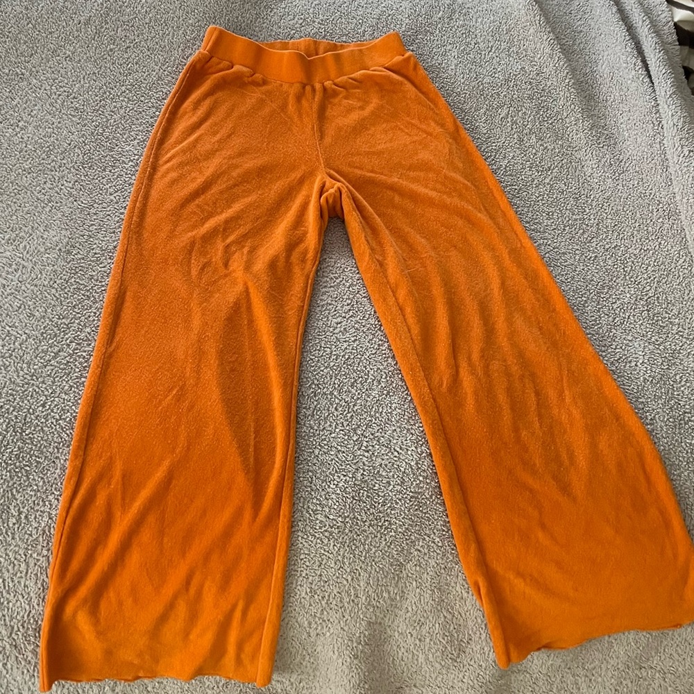 I AM GIA Orange Terry Pants